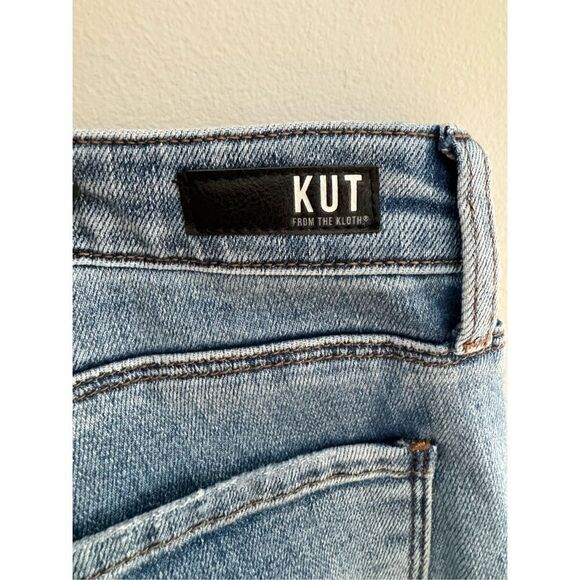 Kut from the Kloth Ana High Rise Fab Ab Flare Denim Jeans Light Wash Size 0 - Picture 8 of 12